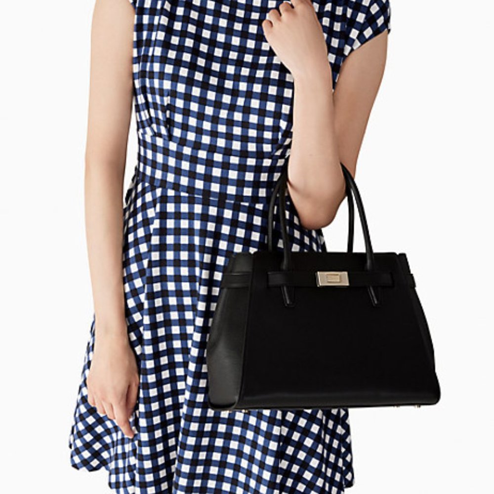 Kate Spade Lucia Medium Satchel Black - Picture 2 of 16